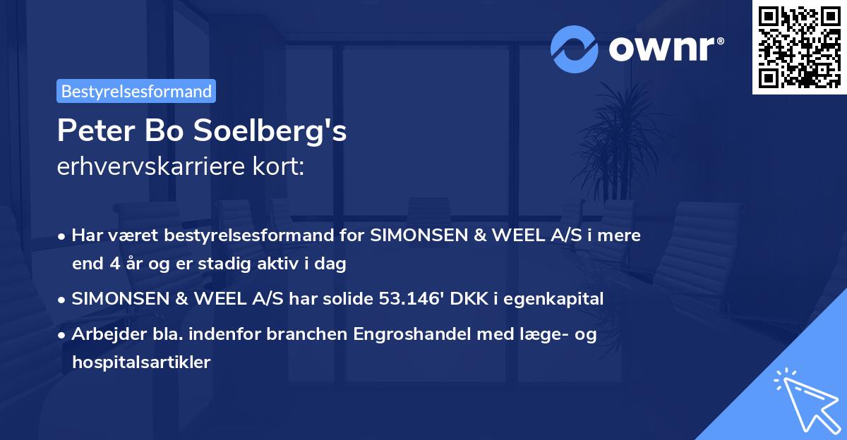 Peter Bo Soelberg's erhvervskarriere kort