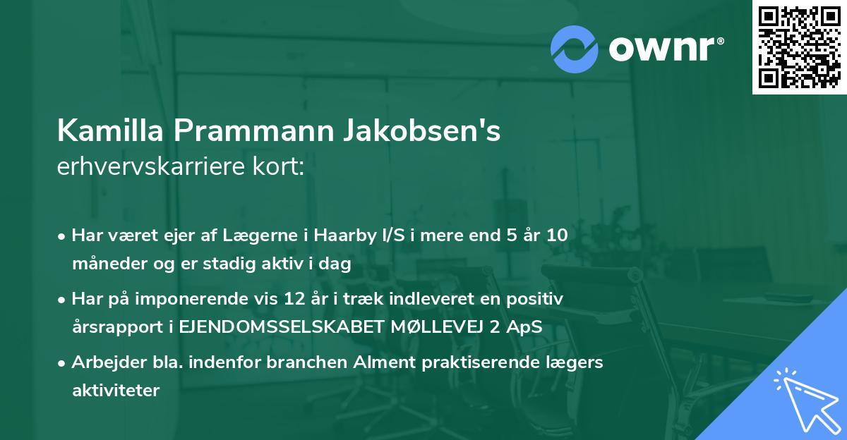 Kamilla Prammann Jakobsen's erhvervskarriere kort