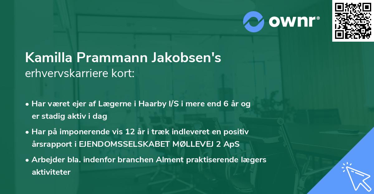 Kamilla Prammann Jakobsen's erhvervskarriere kort