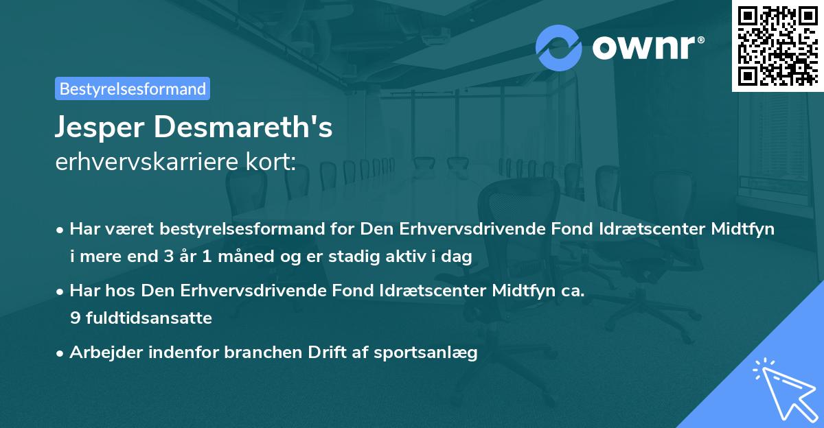 Jesper Desmareth's erhvervskarriere kort