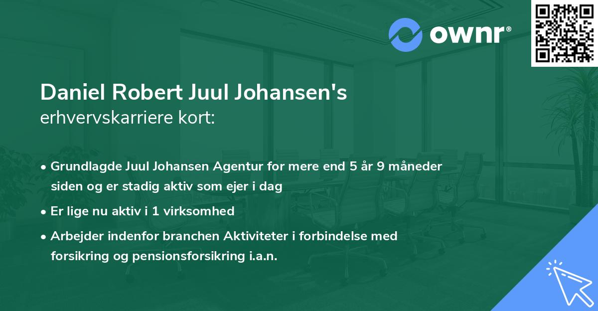 Daniel Robert Juul Johansen's erhvervskarriere kort