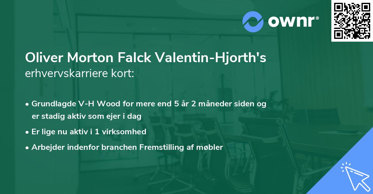 Oliver Morton Falck Valentin-Hjorth's erhvervskarriere kort