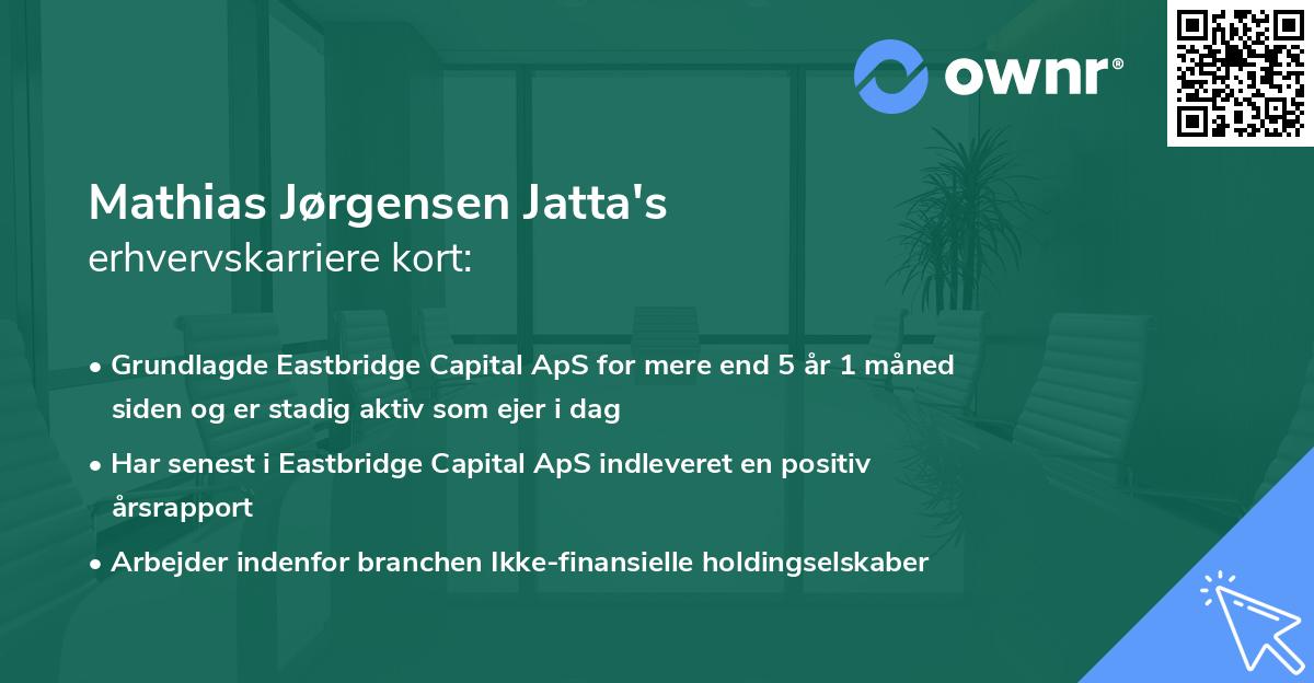 Mathias Jørgensen Jatta's erhvervskarriere kort