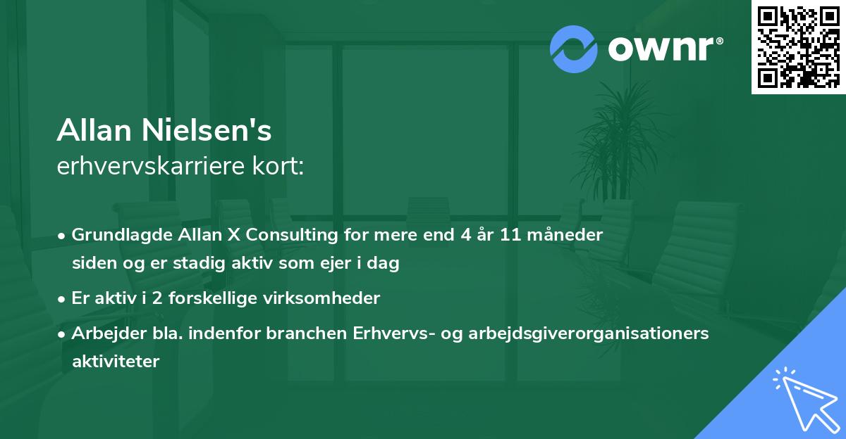 Allan Nielsen's erhvervskarriere kort
