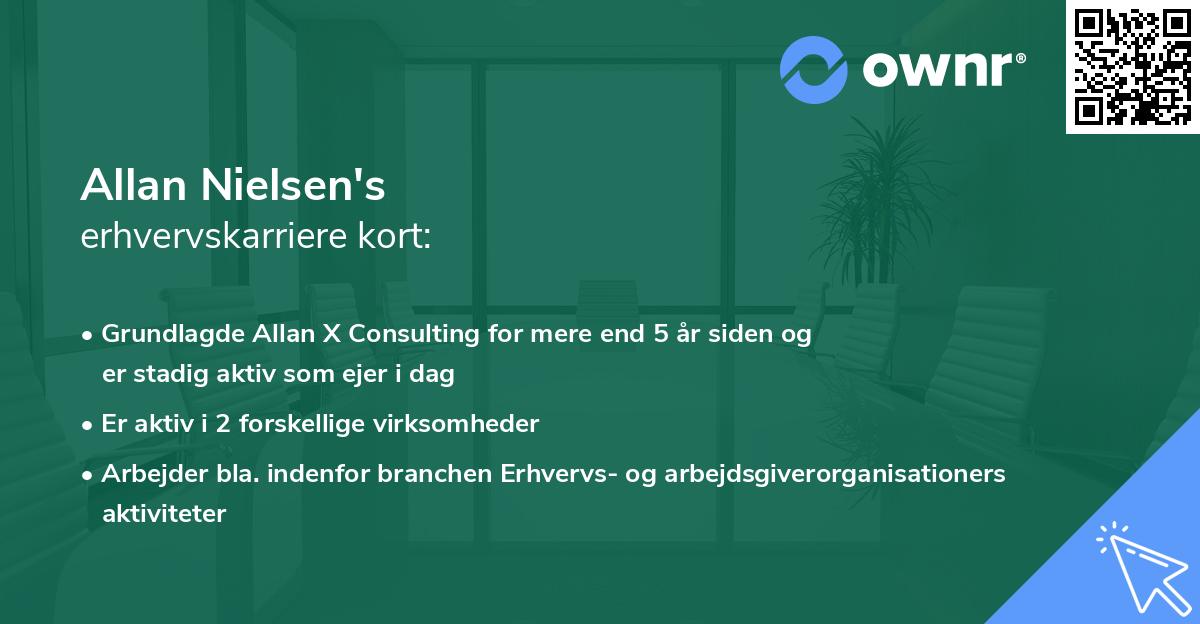 Allan Nielsen's erhvervskarriere kort