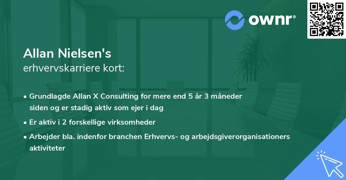 Allan Nielsen's erhvervskarriere kort