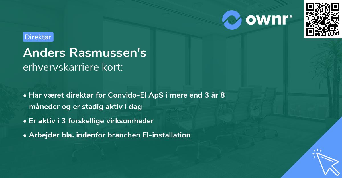 Anders Rasmussen's erhvervskarriere kort