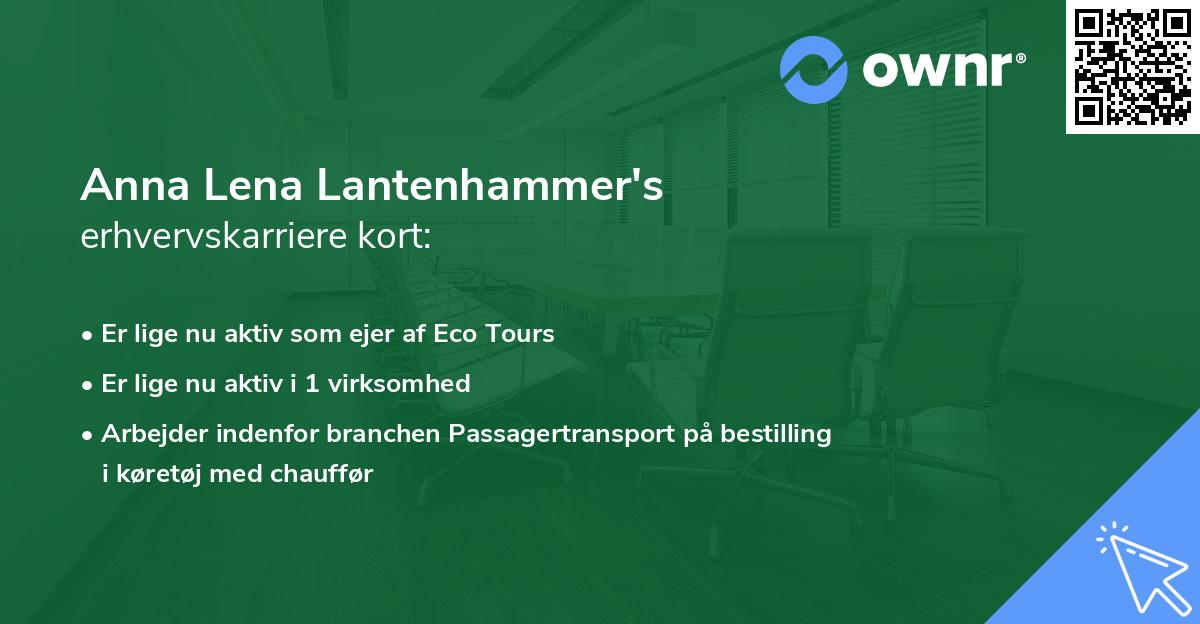 Anna Lena Lantenhammer's erhvervskarriere kort