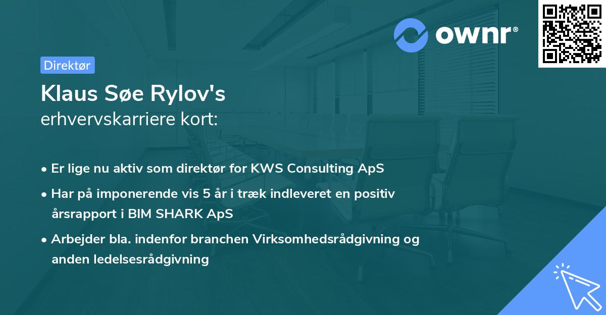 Klaus Søe Rylov's erhvervskarriere kort