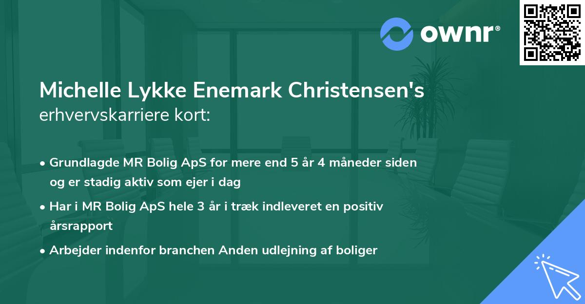 Michelle Lykke Enemark Christensen's erhvervskarriere kort