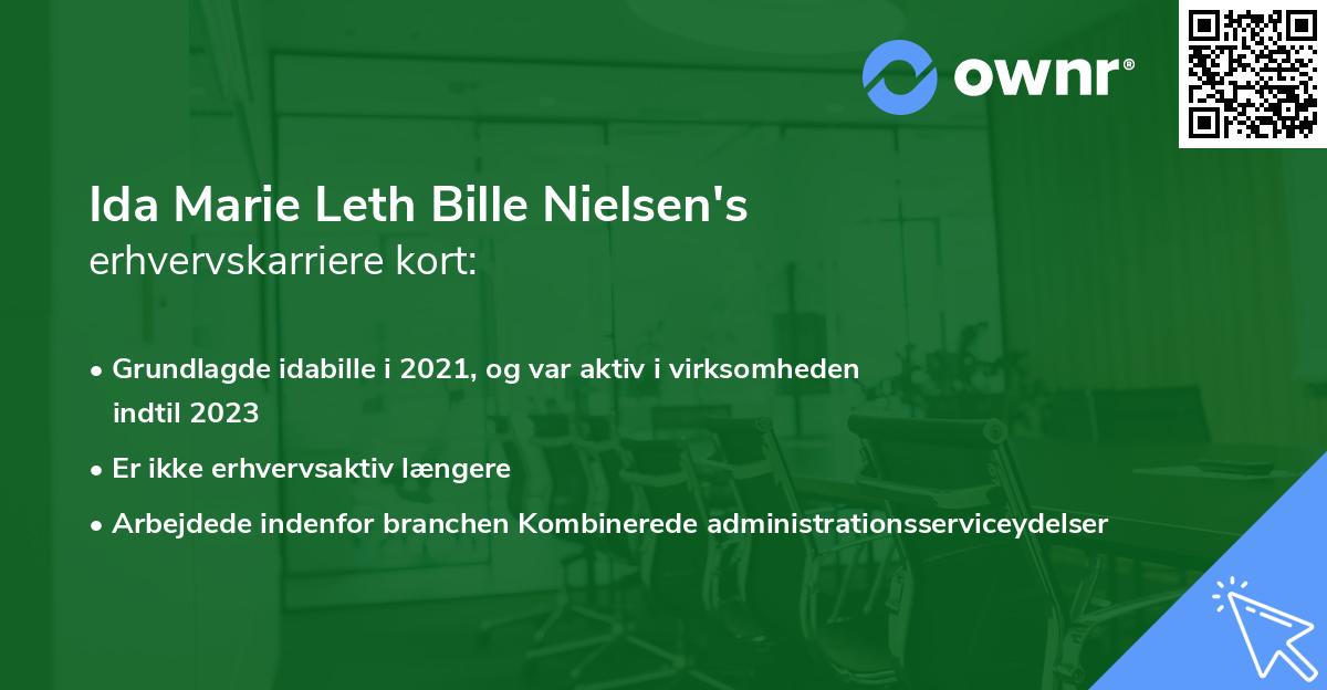 Ida Marie Leth Bille Nielsen's erhvervskarriere kort