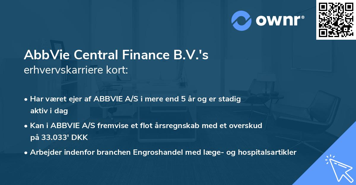 AbbVie Central Finance B.V.'s erhvervskarriere kort