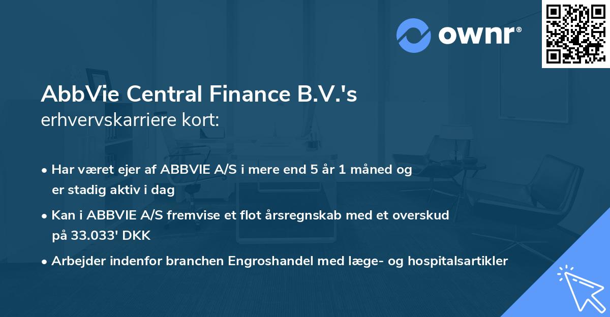 AbbVie Central Finance B.V.'s erhvervskarriere kort