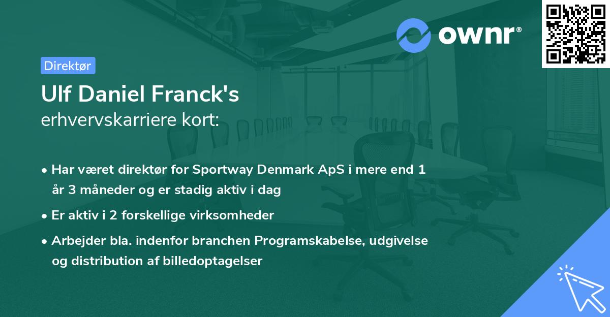 Ulf Daniel Franck's erhvervskarriere kort