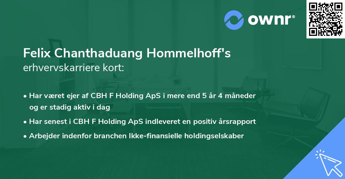 Felix Chanthaduang Hommelhoff's erhvervskarriere kort
