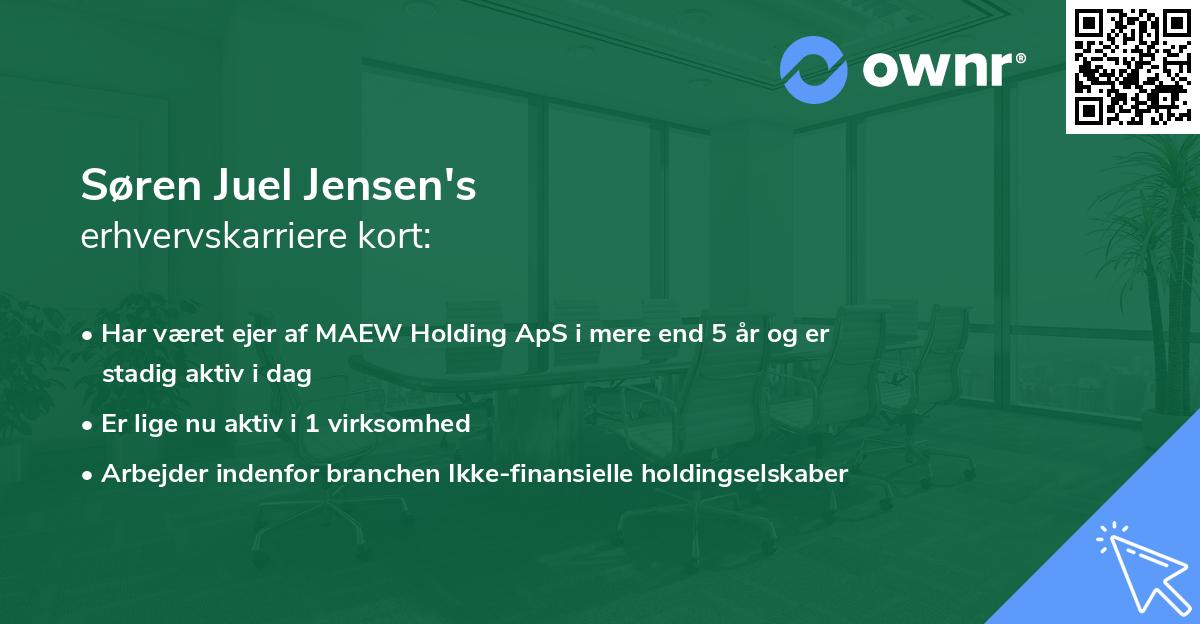 Søren Juel Jensen's erhvervskarriere kort