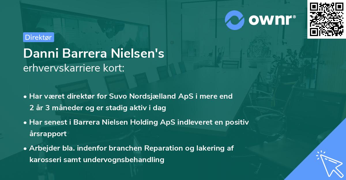 Danni Barrera Nielsen's erhvervskarriere kort