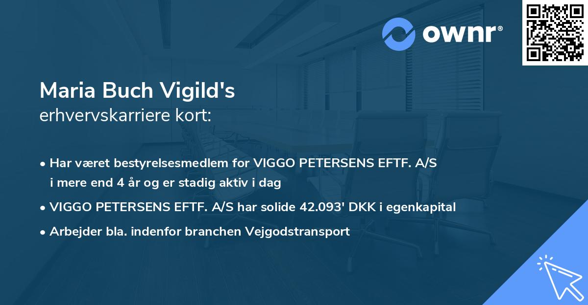 Maria Buch Vigild's erhvervskarriere kort