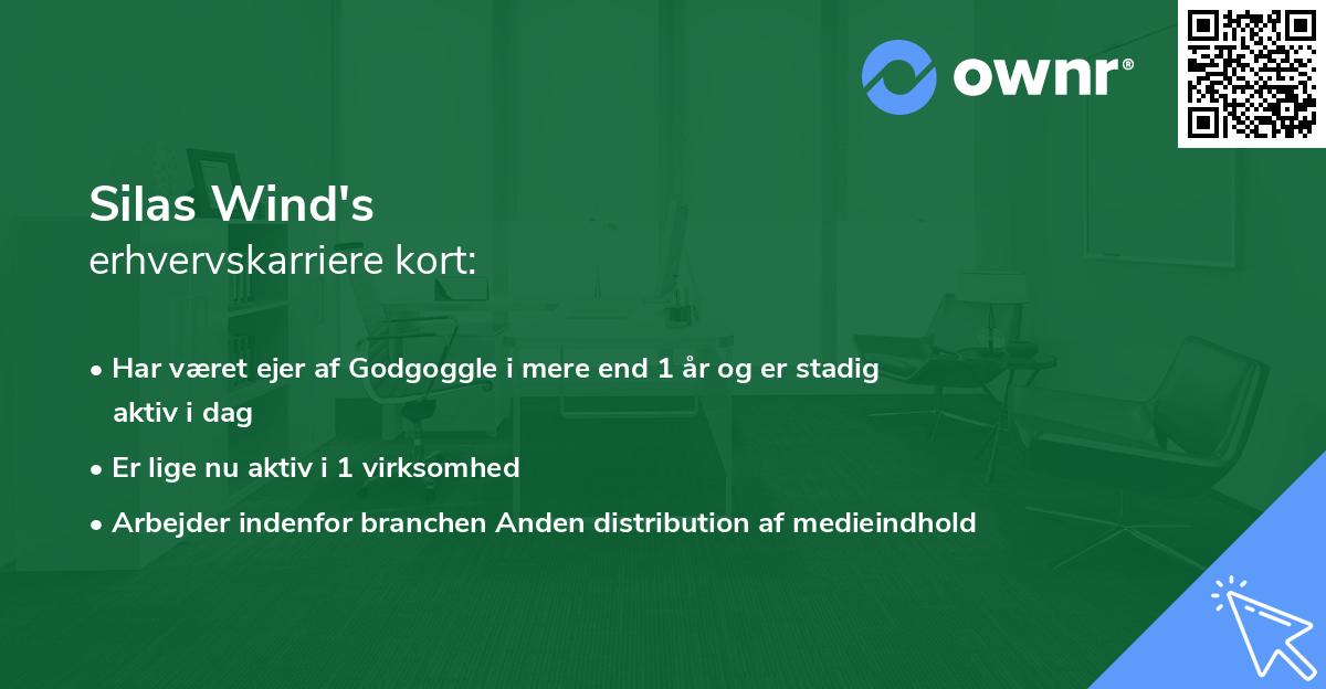 Silas Wind's erhvervskarriere kort
