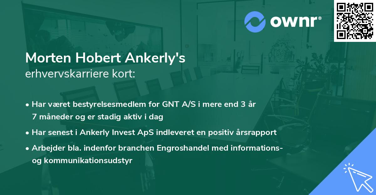Morten Hobert Ankerly's erhvervskarriere kort