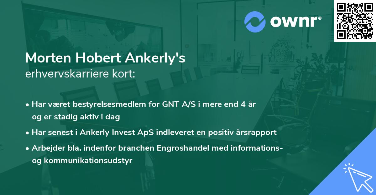 Morten Hobert Ankerly's erhvervskarriere kort