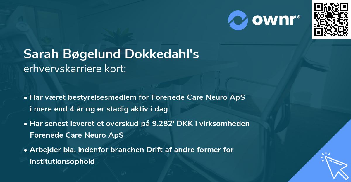 Sarah Bøgelund Dokkedahl's erhvervskarriere kort