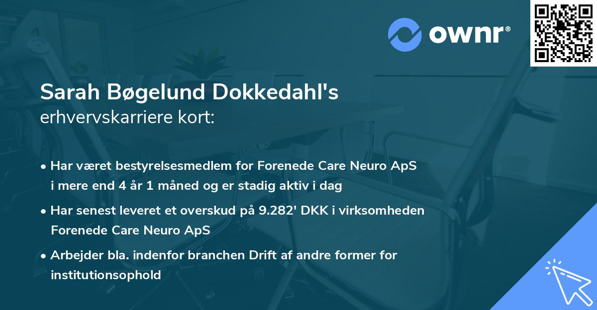 Sarah Bøgelund Dokkedahl's erhvervskarriere kort
