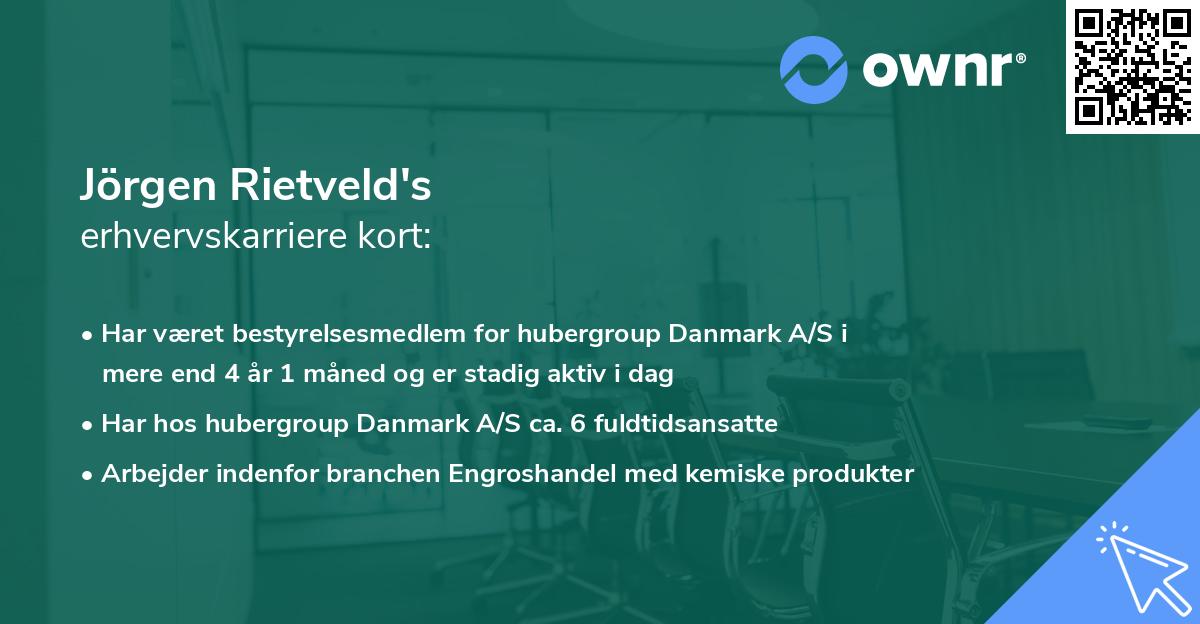 Jörgen Rietveld's erhvervskarriere kort