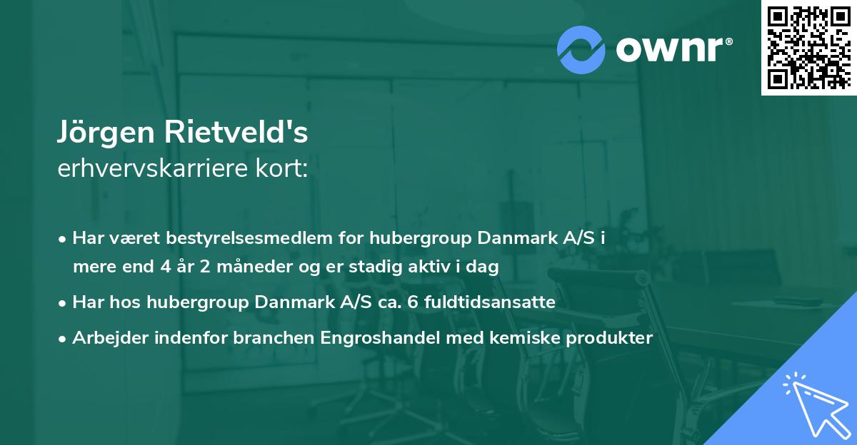 Jörgen Rietveld's erhvervskarriere kort