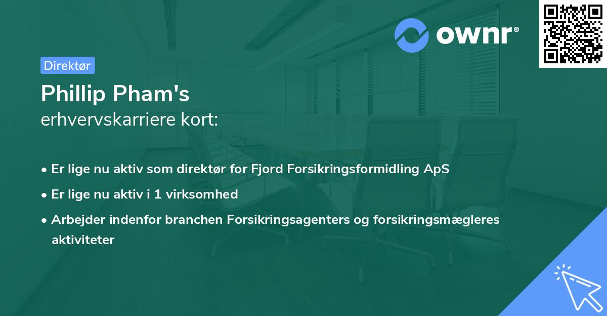 Phillip Pham's erhvervskarriere kort