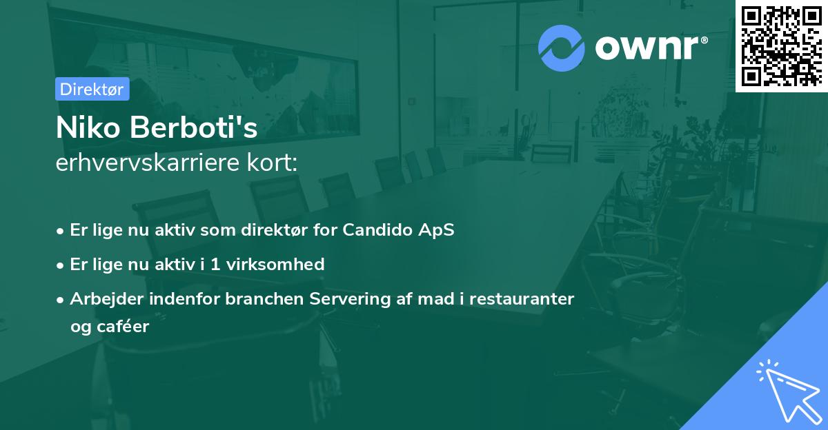 Niko Berboti's erhvervskarriere kort