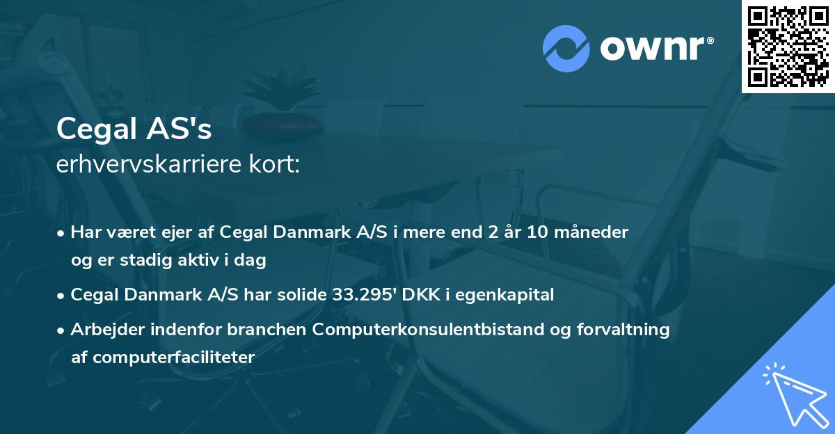 Cegal AS's erhvervskarriere kort