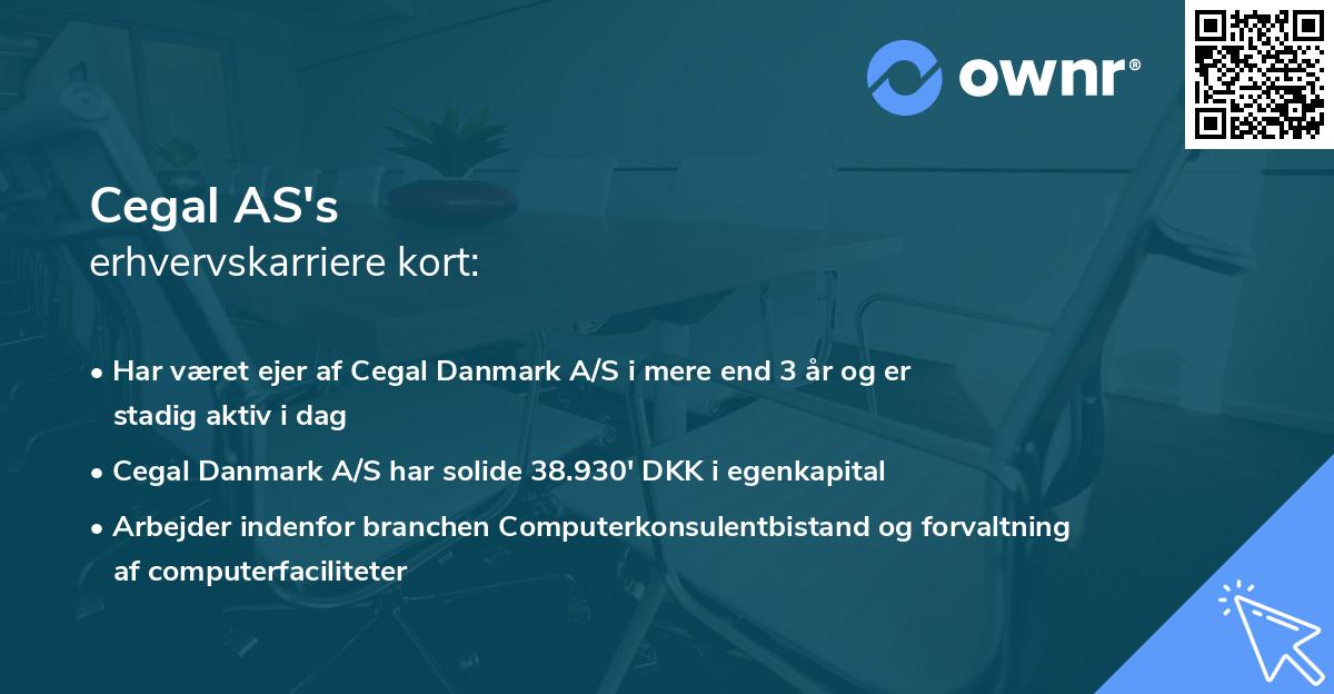 Cegal AS's erhvervskarriere kort