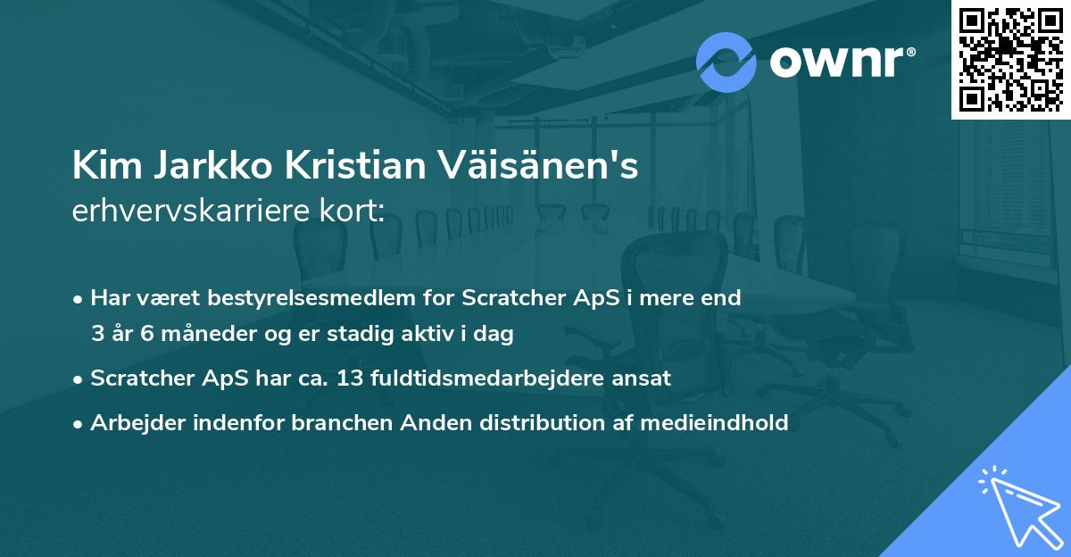 Kim Jarkko Kristian Väisänen's erhvervskarriere kort