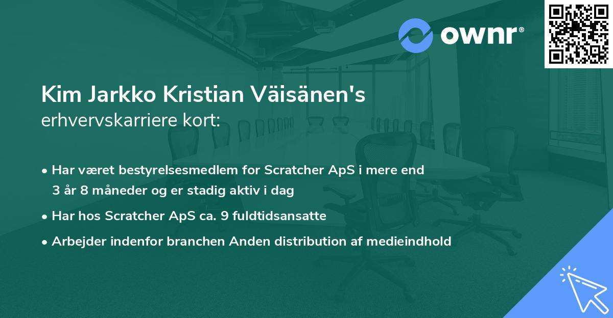 Kim Jarkko Kristian Väisänen's erhvervskarriere kort