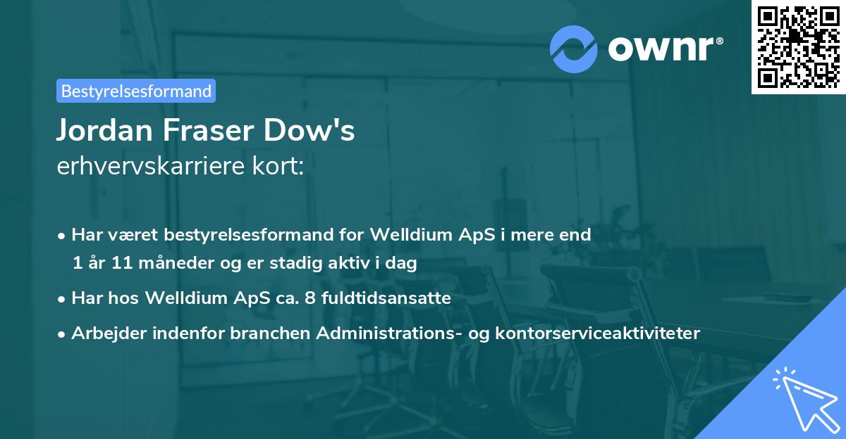 Jordan Fraser Dow's erhvervskarriere kort