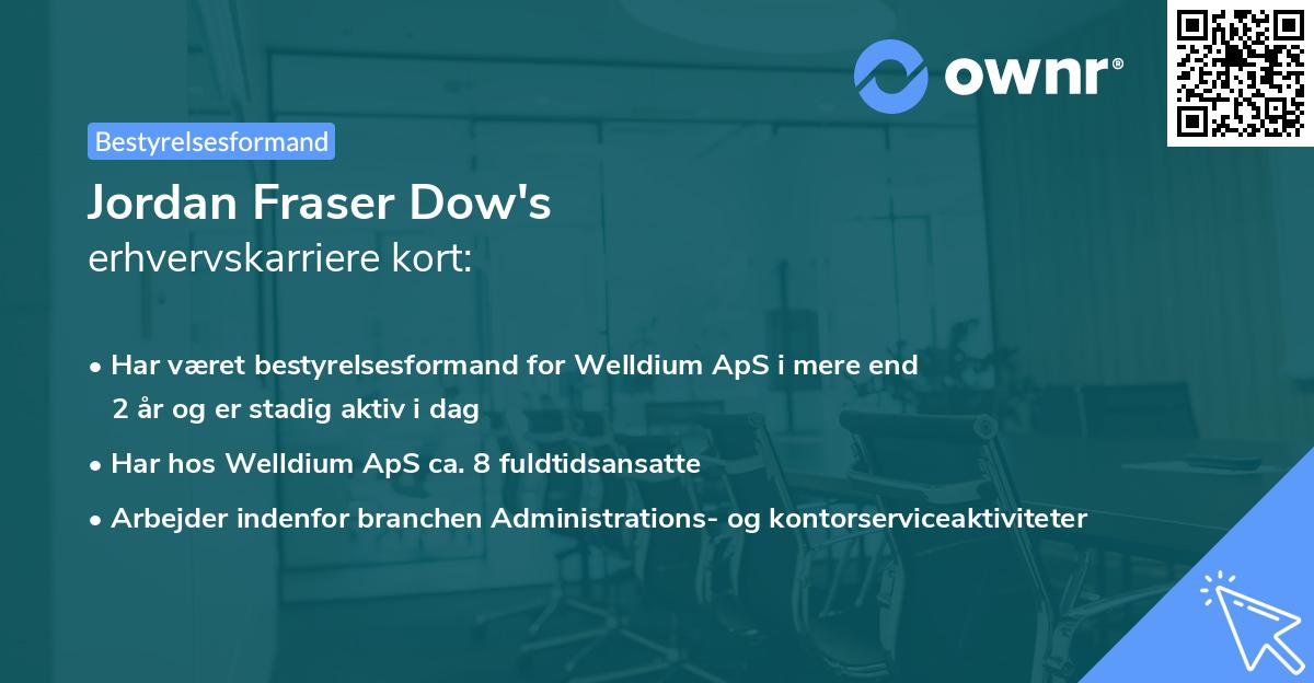 Jordan Fraser Dow's erhvervskarriere kort