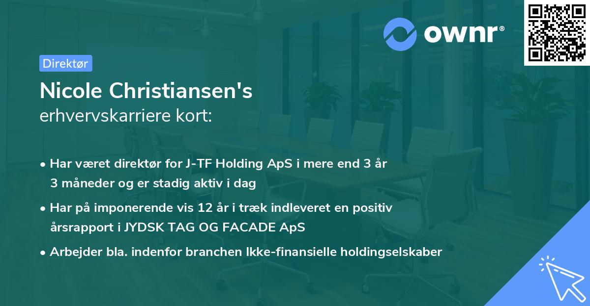 Nicole Christiansen's erhvervskarriere kort