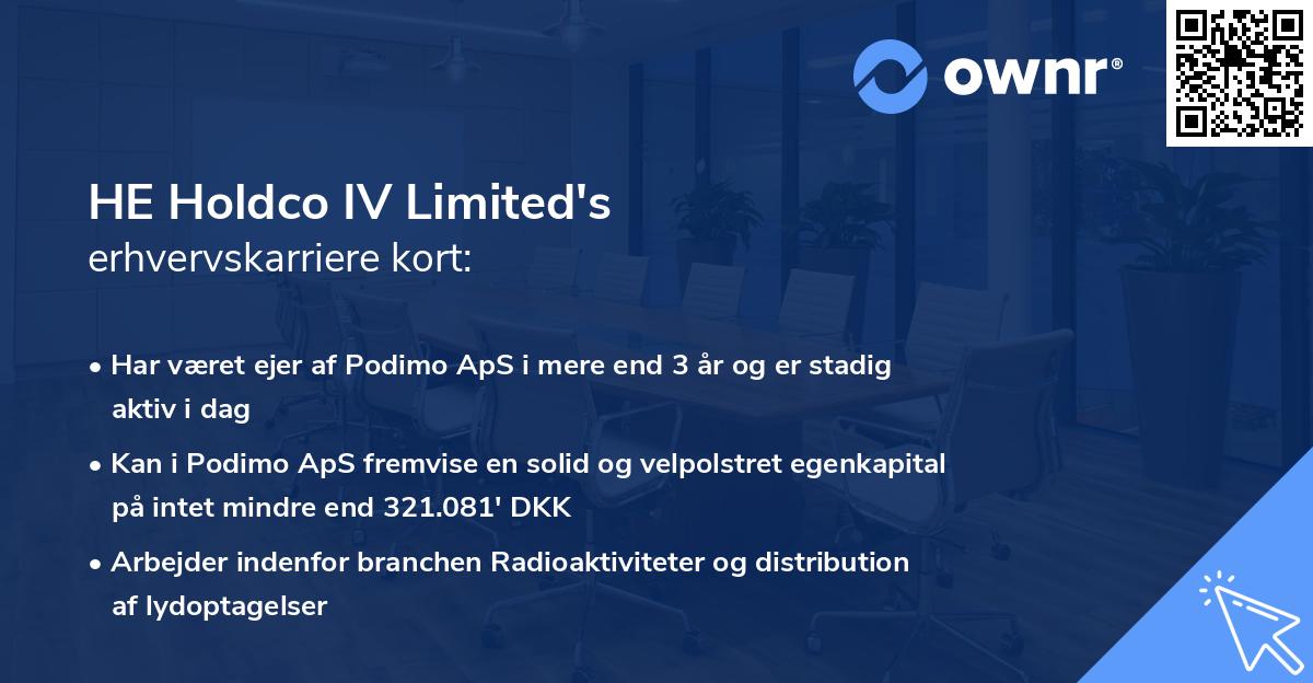 HE Holdco IV Limited's erhvervskarriere kort