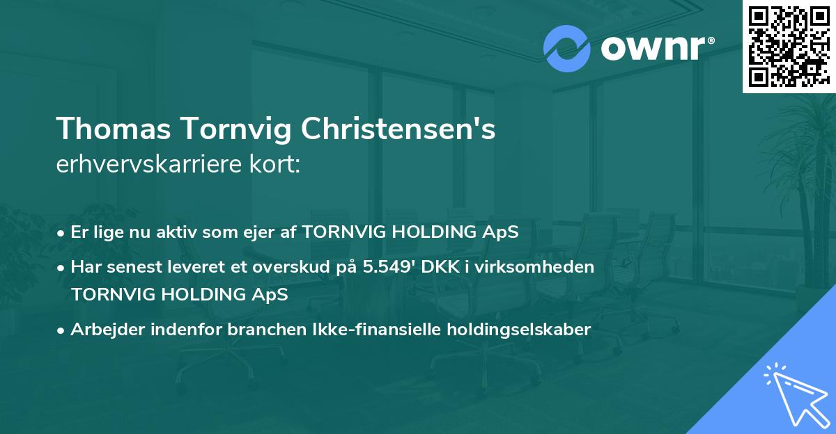 Thomas Tornvig Christensen's erhvervskarriere kort