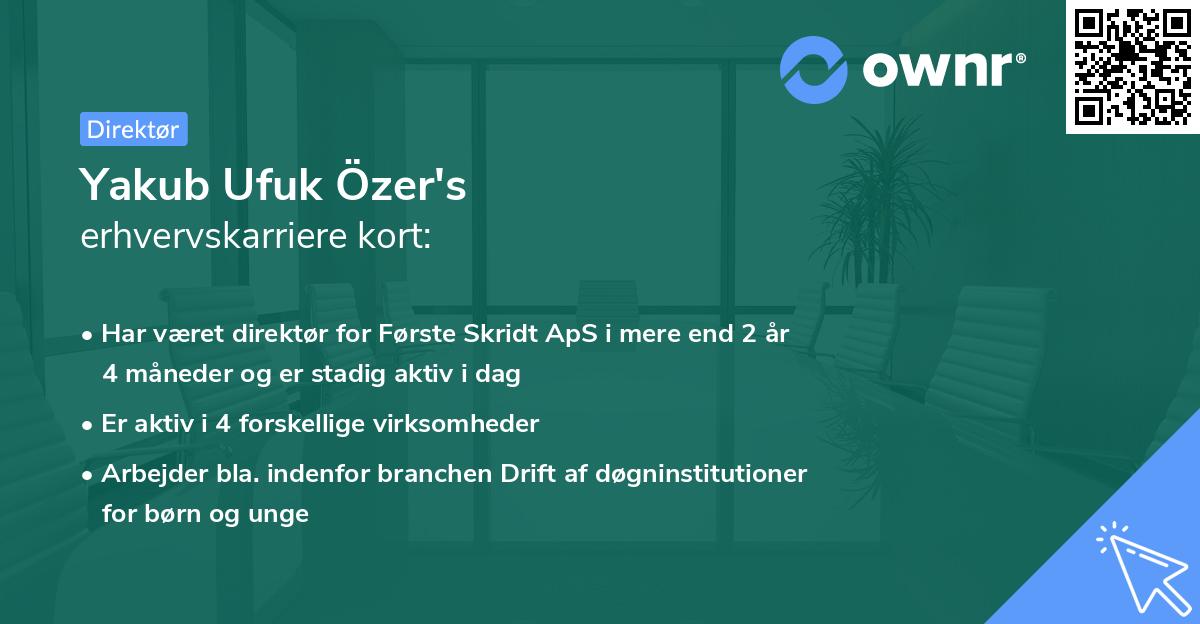 Yakub Ufuk Özer's erhvervskarriere kort