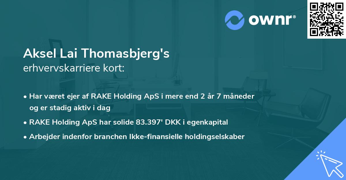 Aksel Lai Thomasbjerg's erhvervskarriere kort