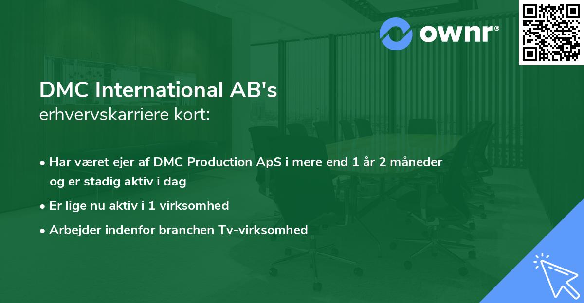 DMC International AB's erhvervskarriere kort