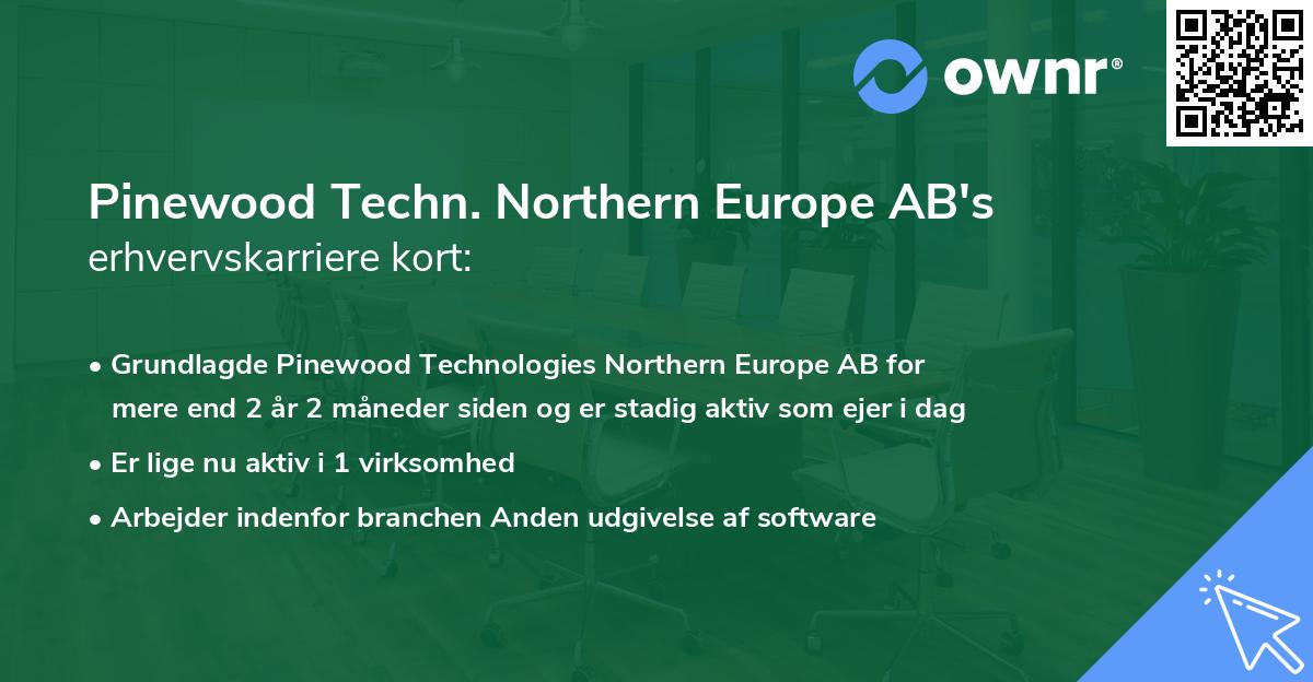 Pinewood Techn. Northern Europe AB's erhvervskarriere kort