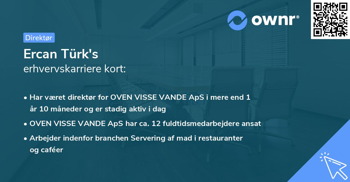 Ercan Türk's erhvervskarriere kort