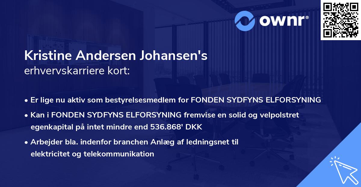 Kristine Andersen Johansen's erhvervskarriere kort