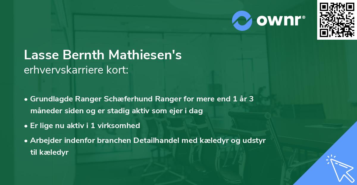 Lasse Bernth Mathiesen's erhvervskarriere kort