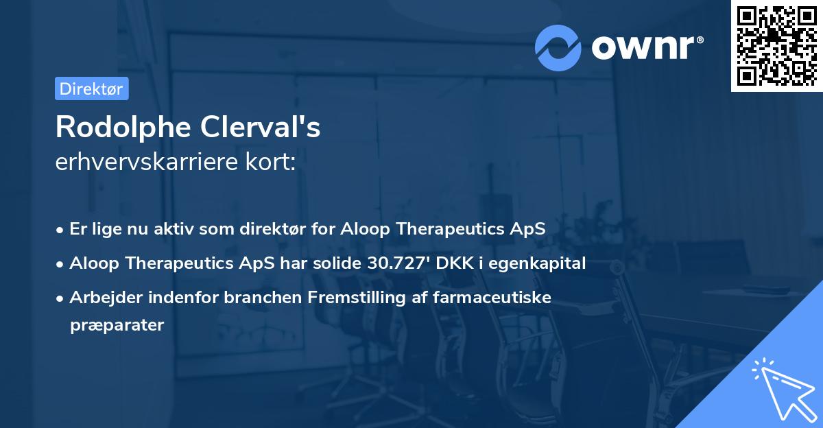 Rodolphe Clerval's erhvervskarriere kort