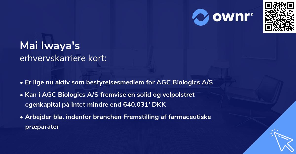 Mai Iwaya's erhvervskarriere kort