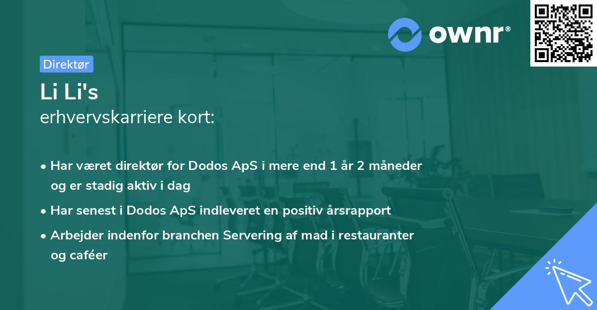 Li Li's erhvervskarriere kort